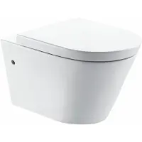 Boss & Wessing Bws wandcloset flow randloos diepspoel 55 cm easycleaning inclusief zitting wit