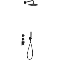 Hotbath Complete Thermostatische Regendouche Gal IBS40 Inbouwset Met 2 Stopkranen 3 Knoppen