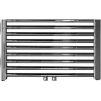 Sanicare Designradiator inox-look inclusief ophanging midden aansluiting recht 120x45 cm