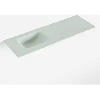 Mondiaz LEX Greey solid surface inleg wastafel voor toiletmeubel 90cm. Positie wasbak links