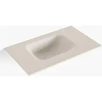 Mondiaz LEX Linen solid surface inleg wastafel voor toiletmeubel 50cm. Positie wasbak links