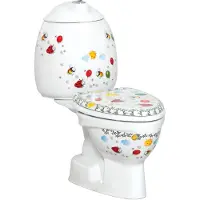 Boss & Wessing Staand Kindertoilet BWS Flower Achter Onder Aansluiting (Exclusief Zitting)
