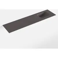 Mondiaz LEX Dark_grey solid surface inleg wastafel voor toiletmeubel 120cm. Positie wasbak rechts
