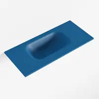 Mondiaz EDEN Jeans solid surface inleg wastafel voor toiletmeubel 50cm. Positie wasbak links