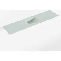Mondiaz LEX Greey solid surface inleg wastafel voor toiletmeubel 120cm. Positie wasbak midden