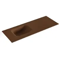 Mondiaz LEX Rust solid surface inleg wastafel voor toiletmeubel 80cm. Positie wasbak links