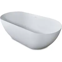 Luca Vrijstaand ligbad sanitair vasca 175x80x58 cm solid surface mat wit