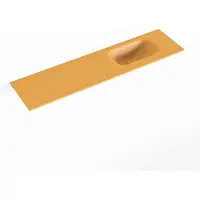 Mondiaz eden ocher solid surface inleg wastafel voor toiletmeubel 90 cm. Positie wasbak rechts