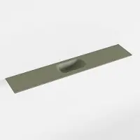 Mondiaz EDEN Army solid surface inleg wastafel voor toiletmeubel 120cm. Positie wasbak midden