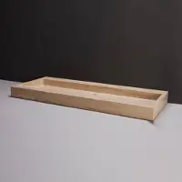 Forzalaqua Wastafel Palermo Travertin Gezoet Met Kraangat Beige 100,5x51,5x9 cm