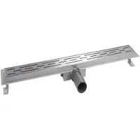 Boss & Wessing Bws douchegoot rvs met flens 30 cm uitneembaar sifon standaard rooster