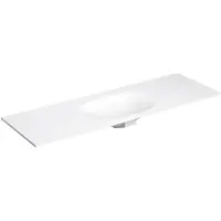 Clou Hammock Wastafelblad Enkele Waskom 150cm Aluite Mat Wit