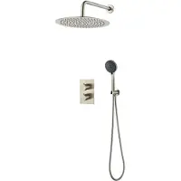 Boss & Wessing Inbouw regendouche bws exclusive volledig 304 rvs 30 cm met 3 standen handdouche