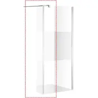 Boss & Wessing Zijwand Inloopdouche Athena met Hoekpaneel Middenband 45x200 cm 8 mm NANO Glas
