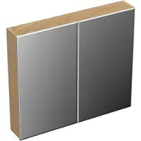 Forzalaqua Spiegelkast Uni 80x12.5x68.8 Cm 2 Deuren Tweezijdig Spiegel Eiken Smoke