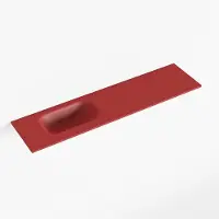 Mondiaz eden fire solid surface inleg wastafel voor toiletmeubel 90 cm. Positie wasbak links