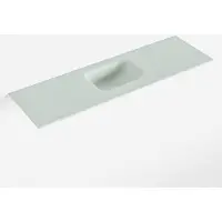 Mondiaz LEX Greey solid surface inleg wastafel voor toiletmeubel 100cm. Positie wasbak midden