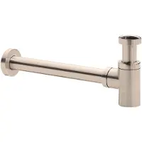 Boss & Wessing BWS Luxe Bekersifon 5/4 met Muurbuis en Rozet Rond RVS Look
