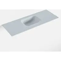Mondiaz LEX Clay solid surface inleg wastafel voor toiletmeubel 80cm. Positie wasbak midden