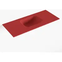 Mondiaz LEX Fire solid surface inleg wastafel voor toiletmeubel 70cm. Positie wasbak midden