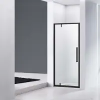 Van Rijn Nisdeur st04 helder glas 6 mm incl. Glasbehandeling omkeerbaar 6 mm 90x200 cm mat zwart