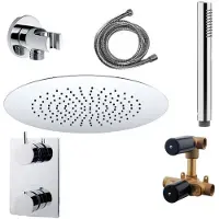 Boss & Wessing inbouw regendouche set 06 cemal round chroom