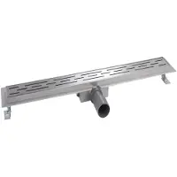 Boss & Wessing BWS Douchegoot RVS Met Flens 40 cm Uitneembaar Sifon Standaard Rooster
