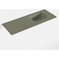 Mondiaz lex army solid surface inleg wastafel voor toiletmeubel 80 cm. Positie wasbak rechts
