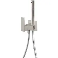 Tres Inbouw bidetmengkraan cuadro exclusive met doucheslang en hendel rvs