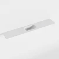Mondiaz EDEN Talc solid surface inleg wastafel voor toiletmeubel 120cm. Positie wasbak midden