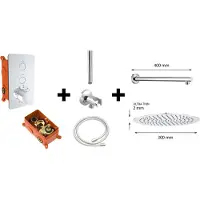 Best design Regendoucheset One Pack Inbouw Thermostaat Elsdorf M300 Chroom