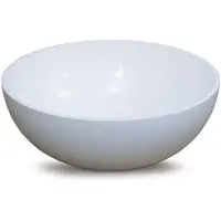 Luca Waskom sanitair rond 40x40x15 cm mineral stone 8 mm dik glans wit