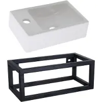 Plieger Fonteinset Met Handdoekrek 37 cm Wit (Exclusief Kraan En Afvoer)