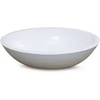 Luca Waskom sanitair ovaal 57x40x14 cm mineral stone 25mm dik glans wit