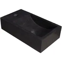 Forzalaqua Fontein kalmar hardsteen gezoet met kraangat links 40x22x10 cm