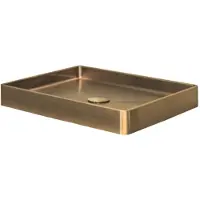 Dekker Opzetwastafel lanesto vanity 52x41x7 cm rvs gold