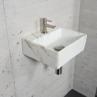Wiesbaden Fonteinset carrara marmerlook color rvs