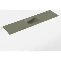 Mondiaz LEX Army solid surface inleg wastafel voor toiletmeubel 120cm. Positie wasbak midden