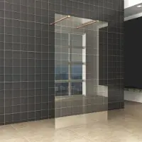 Boss & Wessing BWS Vrijstaande Inloopdouche Pro Line Helder Glas met Twee Stabilisatiestangen Koper (13 varianten)