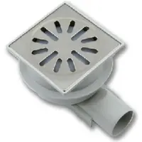 Aquaberg Renovatievloerput Met 1 Aansluiting 10x8.9 cm Reukslot 3.7 cm Kunststof RVS