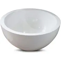 Luca Fontein Sanitair Rond 24x24x12cm Mineral Stone Glanzend Wit