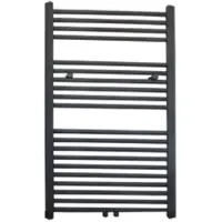 Sanilux Radiator Lydia 120x60cm 773 Watt Midden-onder Aansluiting Grafiet (incl. bevestigingsset, blindstop en ontluchter)