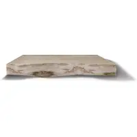 Gliss Design Wastafelblad Massief Hout Met Boomschors 140 cm Olie Wit