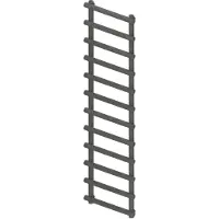 Boss & Wessing Designradiator bws tubi handdoekrek 175x60 cm zij-onderaansluiting mat antraciet