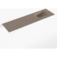 Mondiaz LEX Smoke solid surface inleg wastafel voor toiletmeubel 110cm. Positie wasbak rechts