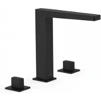 Tres Wastafelmengkraan slim exclusive 3-gats met 2 knoppen mat zwart