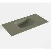 Mondiaz lex army solid surface inleg wastafel voor toiletmeubel 60 cm. Positie wasbak midden