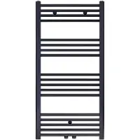 Boss & Wessing Designradiator BWS Nile Gobi 110x60cm Geborsteld Mat Zwart Midden/zij-aansluiting