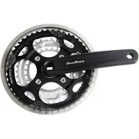 Sunrace 7/8-speed crankstel FCM300 48-38-28T/170mm voor vierkante as - Zwart