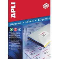 APLI etiketten ft 63,5 x 38,1 mm (b x h), ronde hoeken, 525 stuks, 21 per blad (1992)